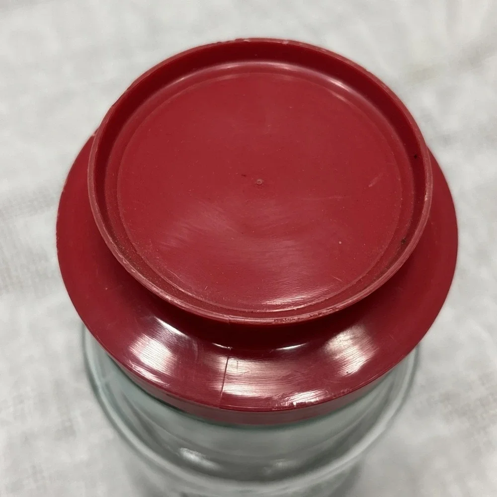 Vtg Maxwell Coffee Anchor Hocking 1776 Bicentennial Glass Jar Red Lid  Bell